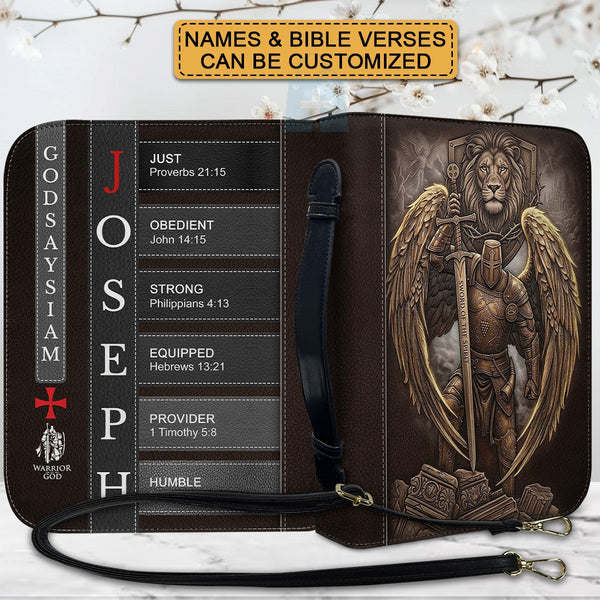 Personalized Warrior of God Bible Cover for Men