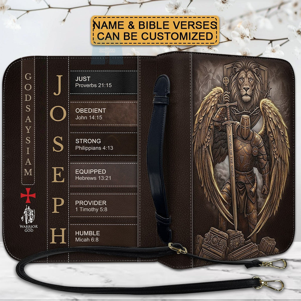Personalized Warrior of God Bible Cover for Men