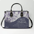 Personalized Christian Floral Leather Handbag