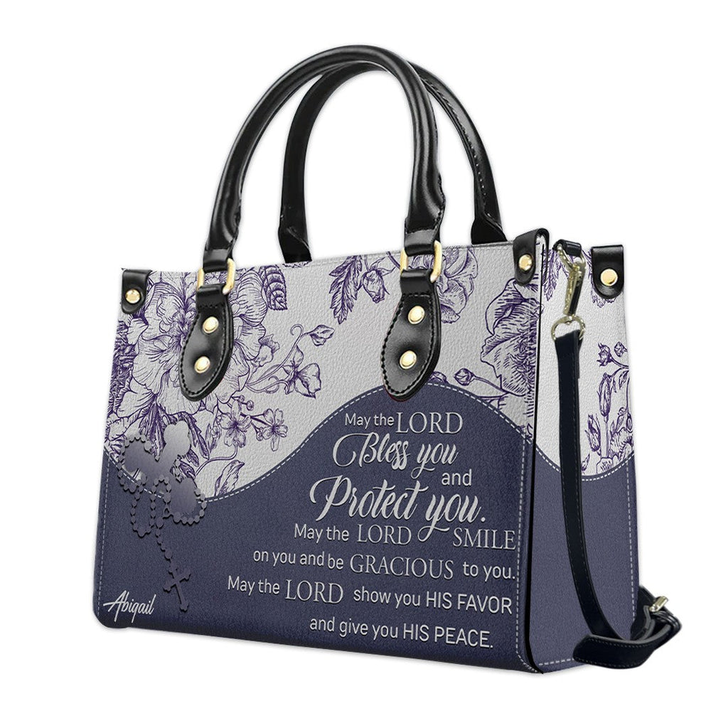 Custom Christian Leather Handbag & Clutch Set