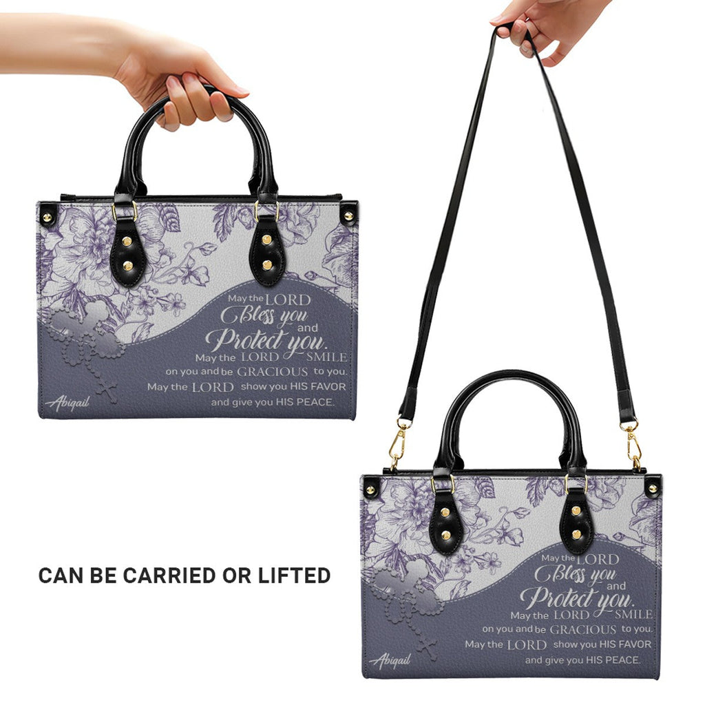 Custom Christian Leather Handbag & Clutch Set