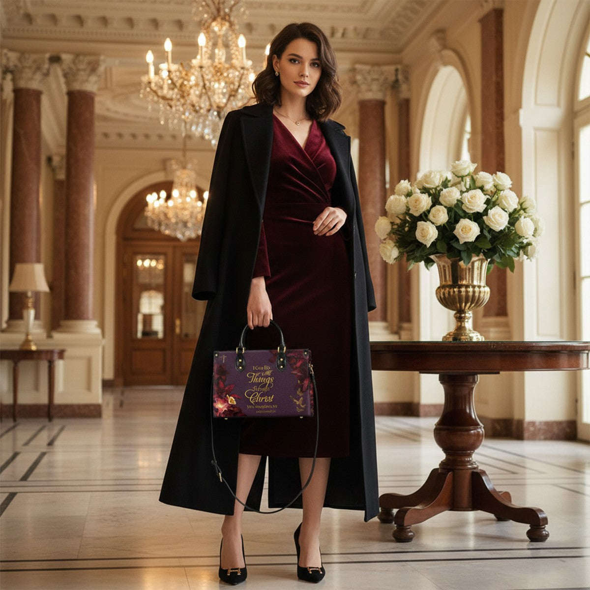 Personalized Christian Leather Handbag