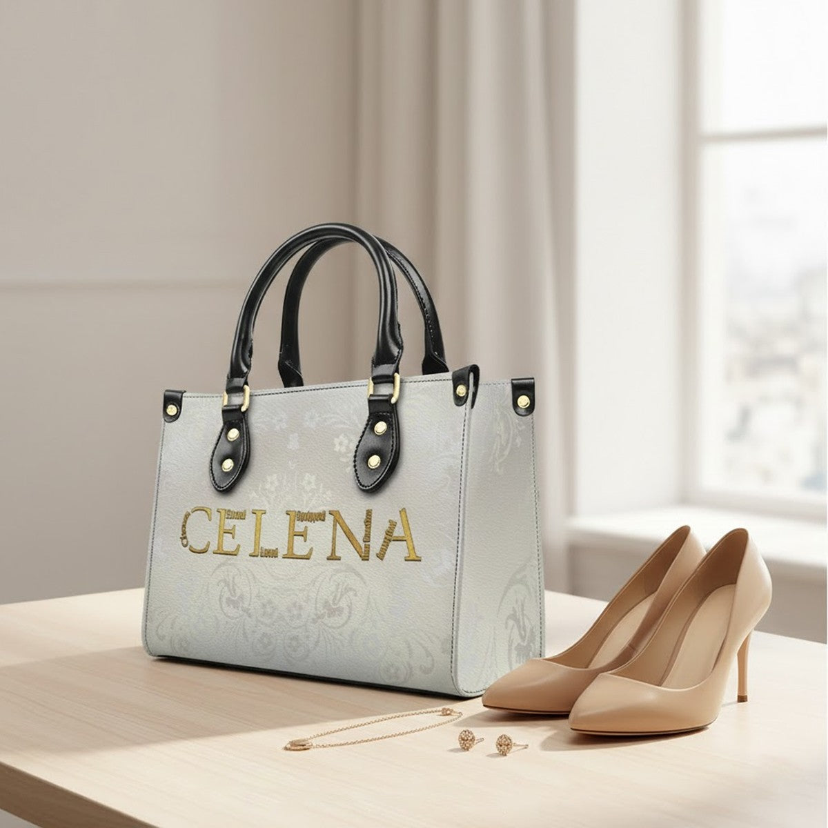 Personalized Bible Verse Leather Handbag