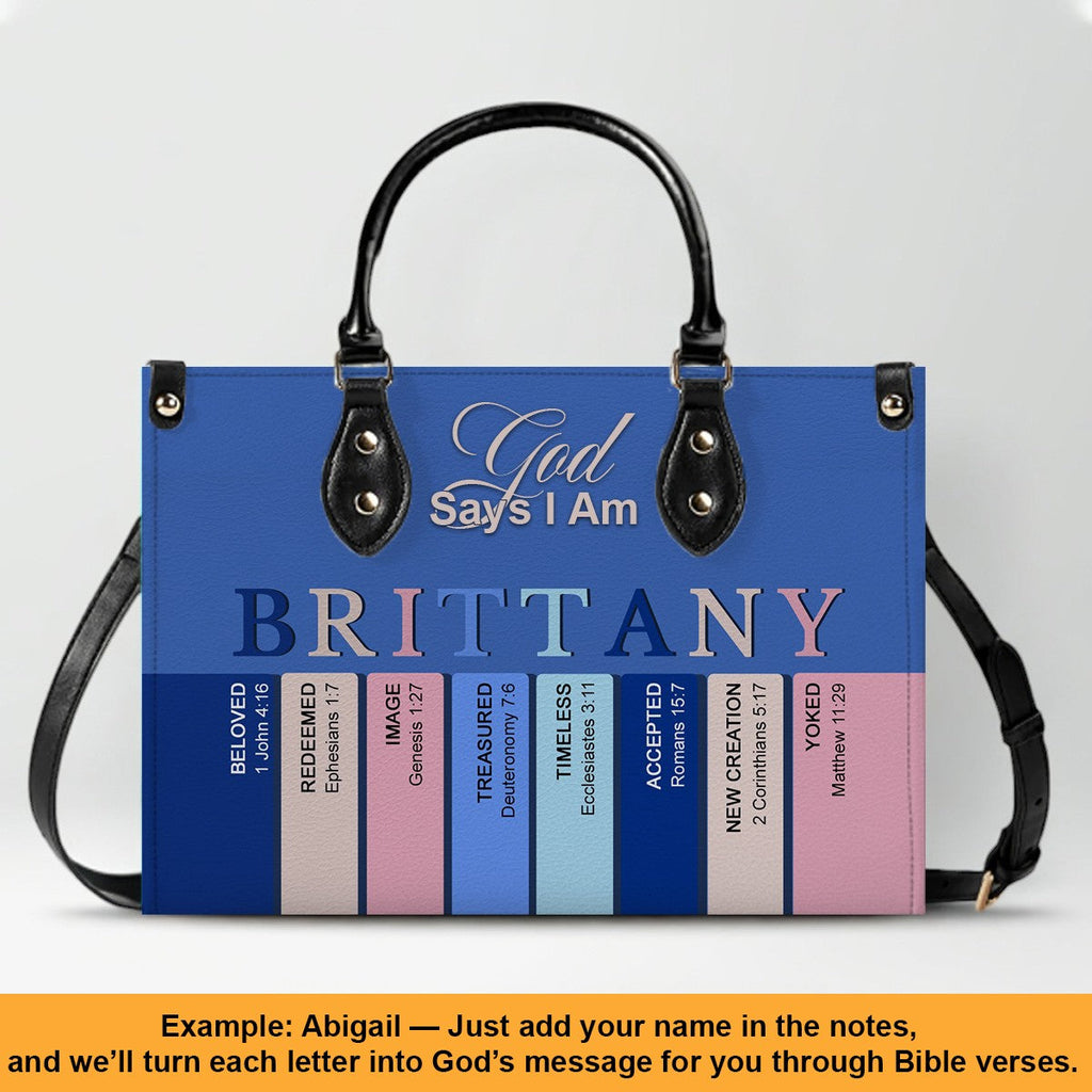 Personalized Christian Leather Handbag