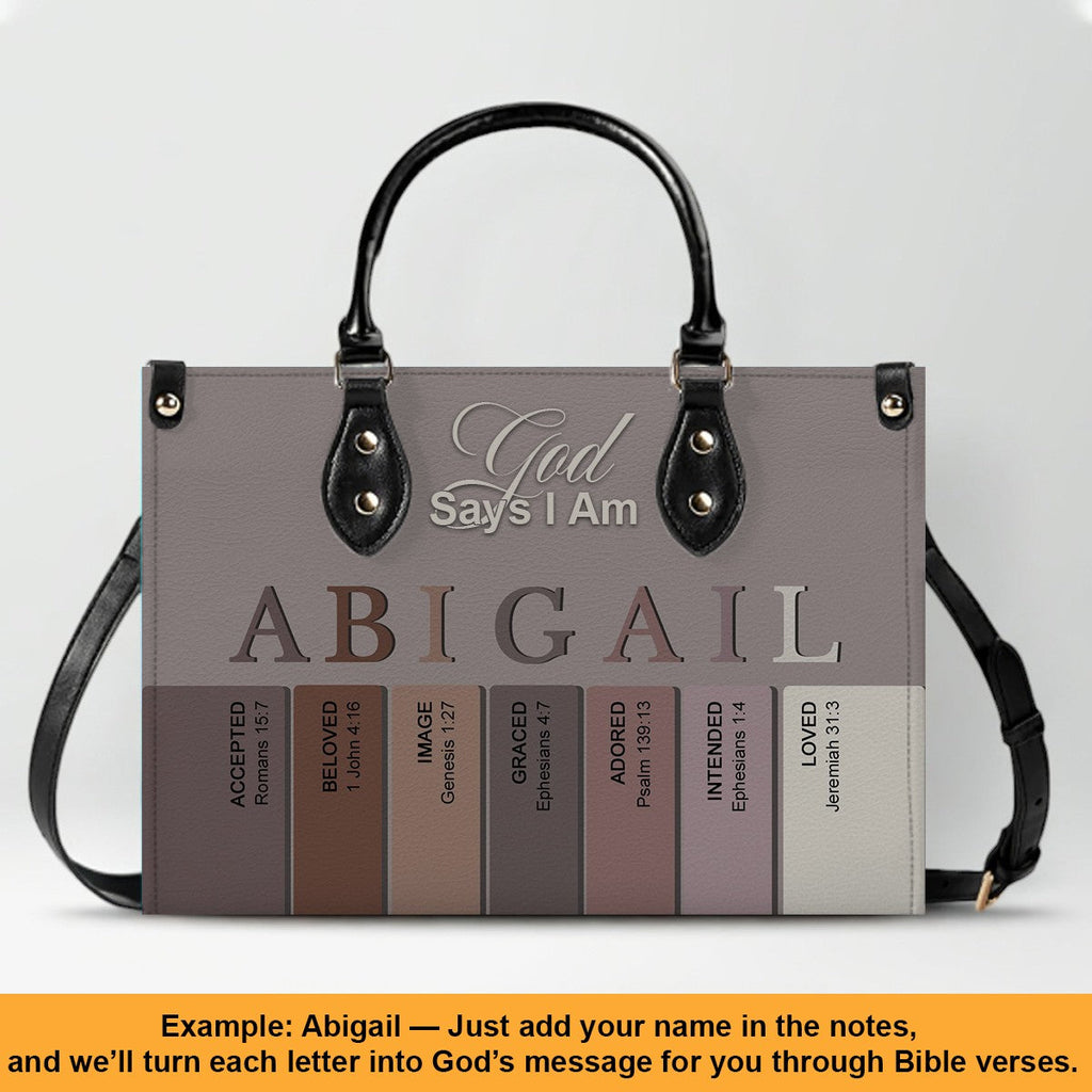 Personalized Christian Leather Handbag