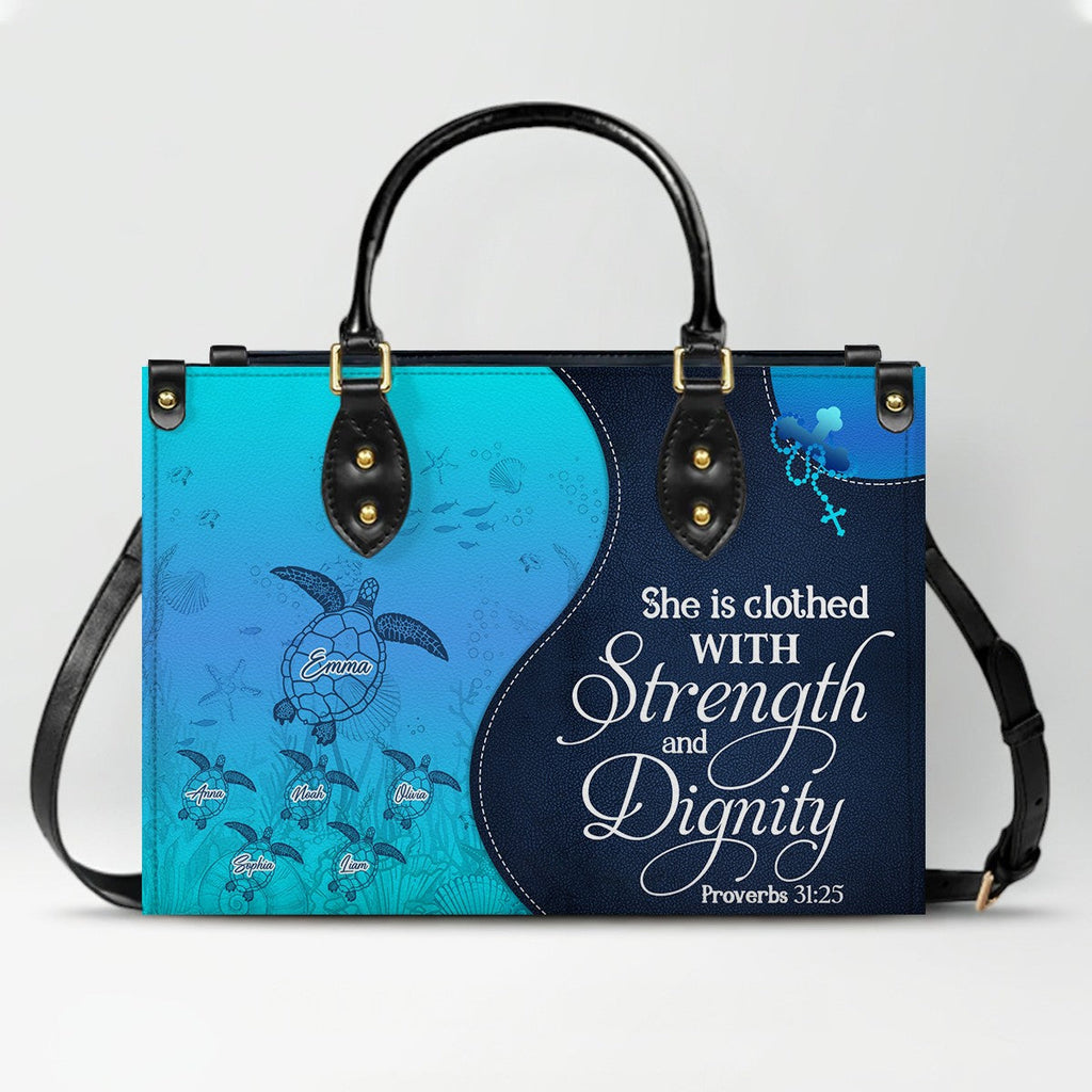 Personalized Christian Leather Grandma Handbag