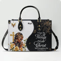 Personalized Christian Bible Verse Leather Handbag