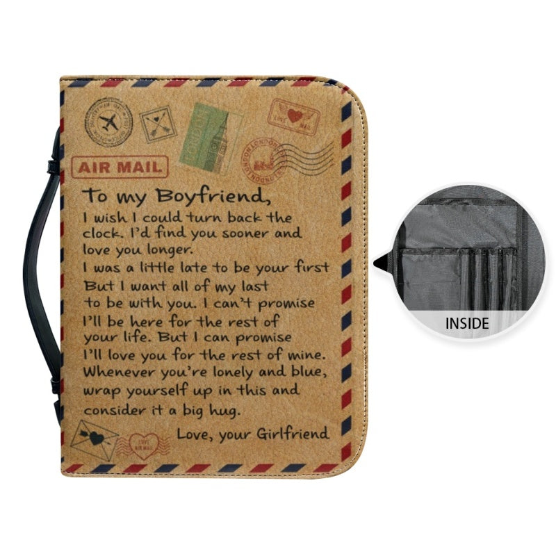 Personalized Bible Cover Gift for Boyfriend