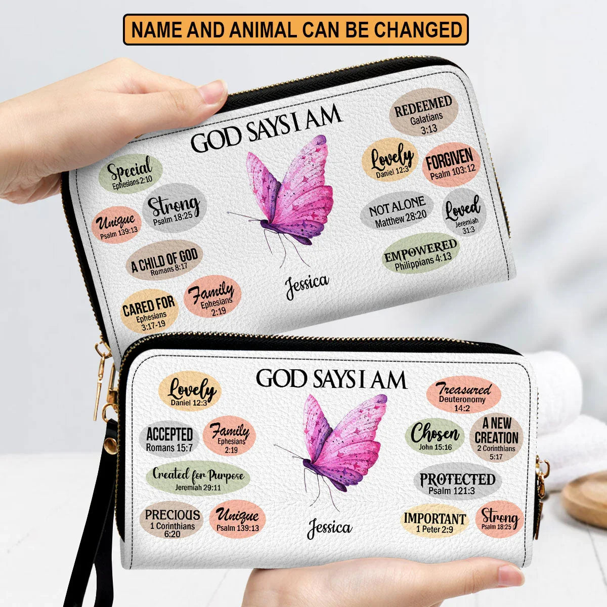 What God Says About You Personalized Clutch Purse