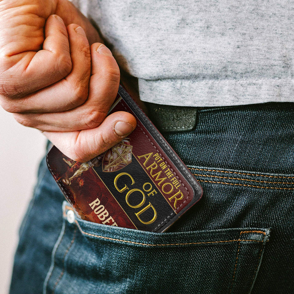 Personalized Armor of God Men's Leather Wallet