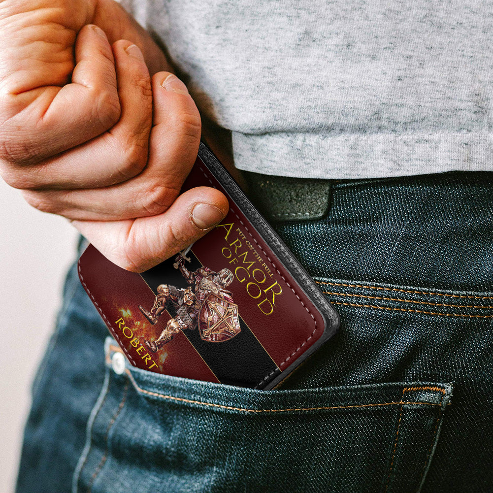 Personalized Armor of God Men's Leather Wallet