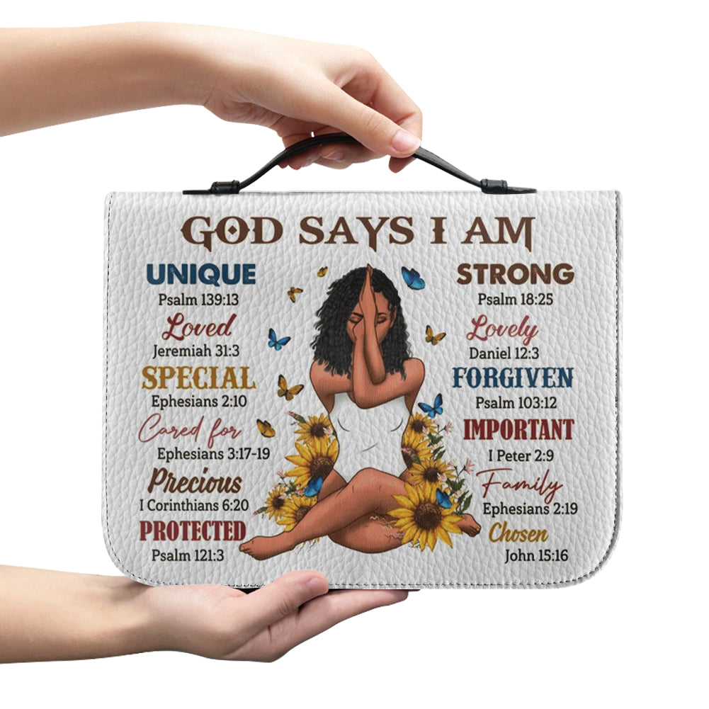 Personalized God Says I Am Butterfly Bible Cover