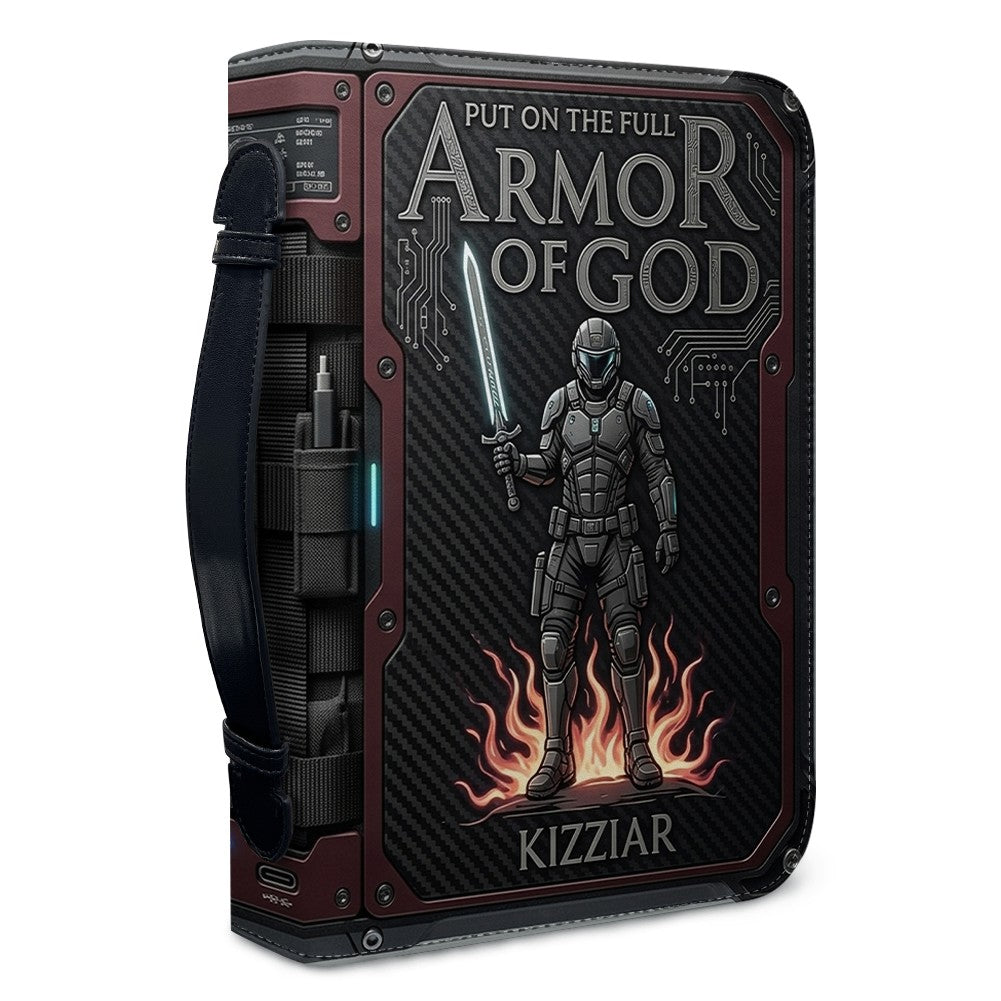 Personalized Armor of God Leather Bible Cover