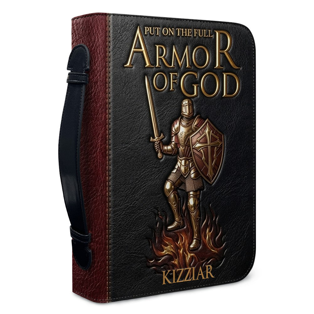 Personalized Armor of God Leather Bible Cover