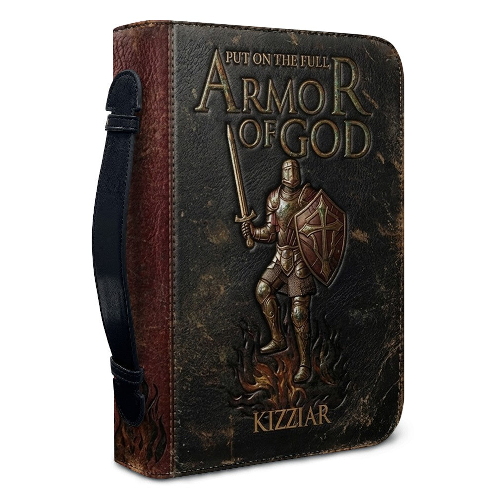 Personalized Armor of God Leather Bible Cover