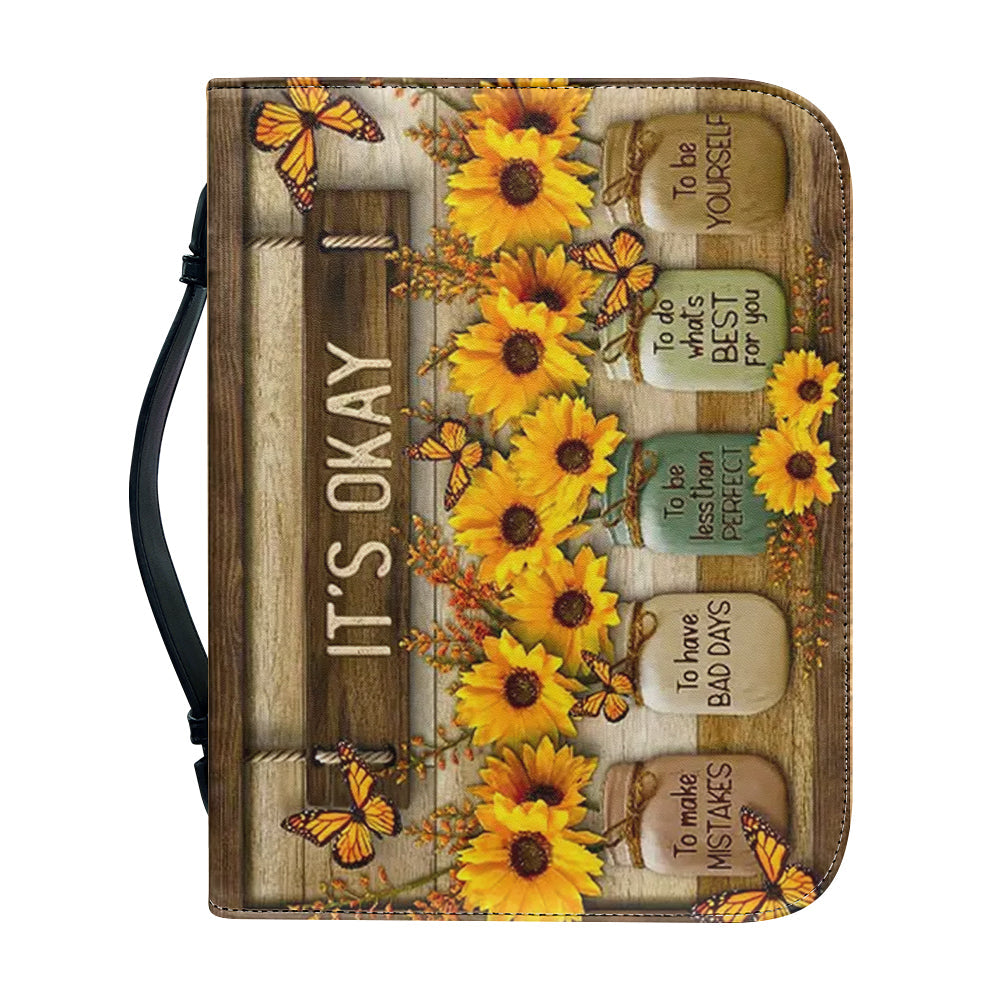 Personalized Sunflower Butterfly Bible Cover