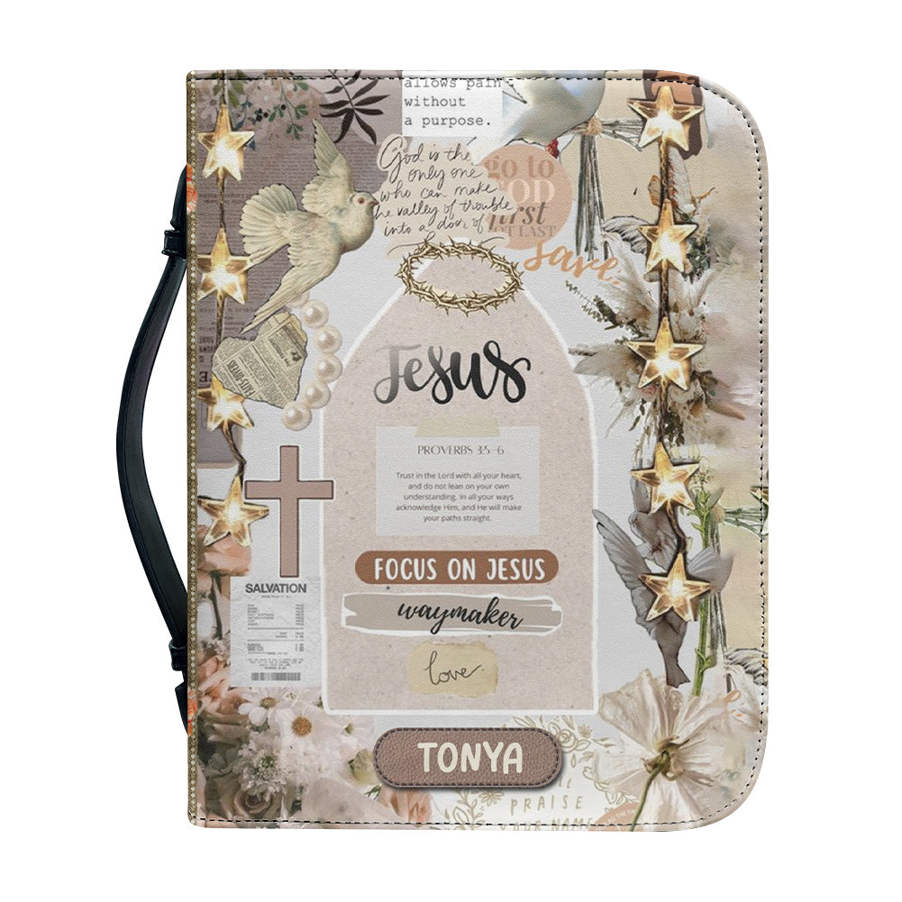 Personalized Focus On Jesus Waymaker Bible Cover