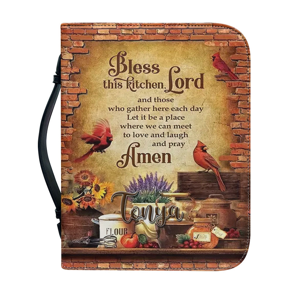 Personalized Bless This Kitchen Lord Bible Cover