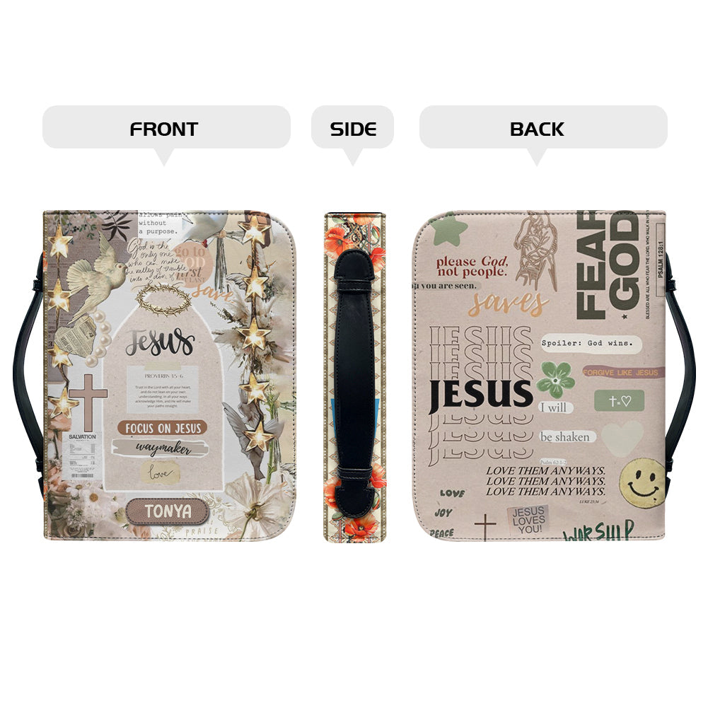 Personalized Focus On Jesus Waymaker Bible Cover