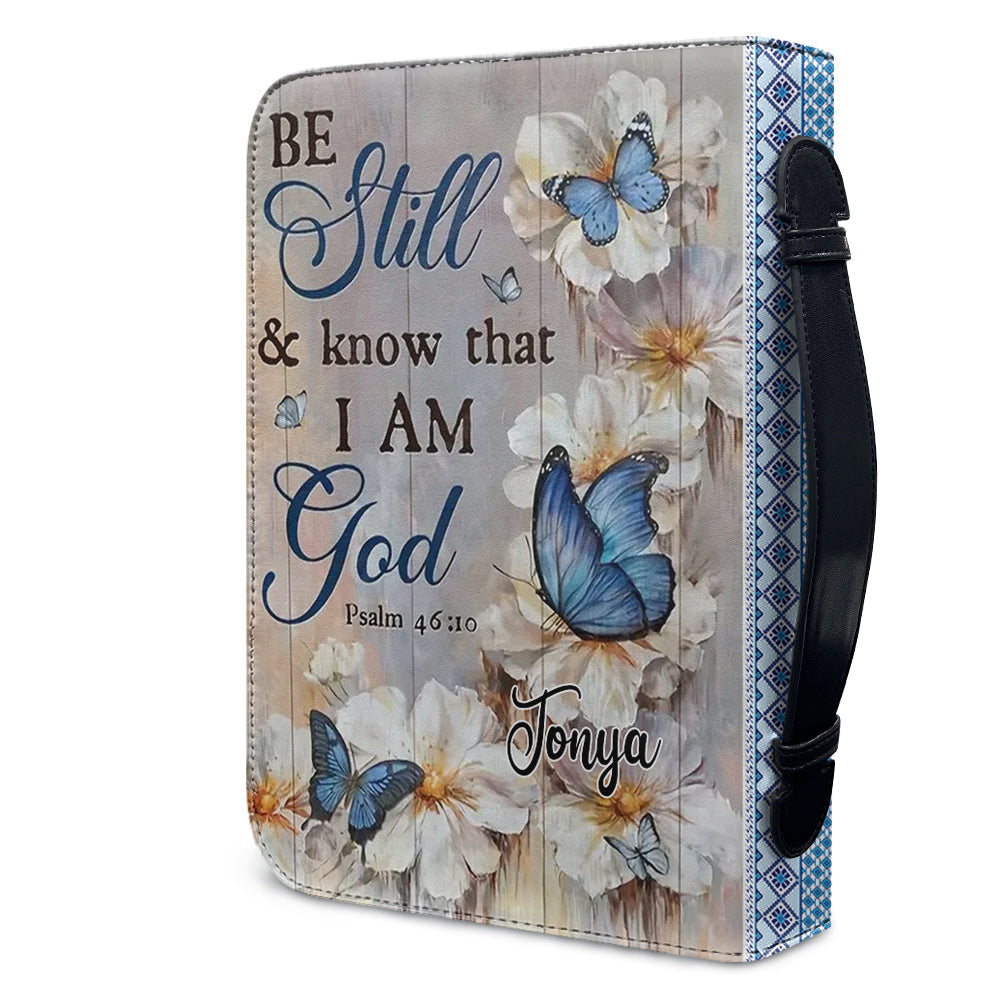 Personalized Be Still Butterfly Bible Cover
