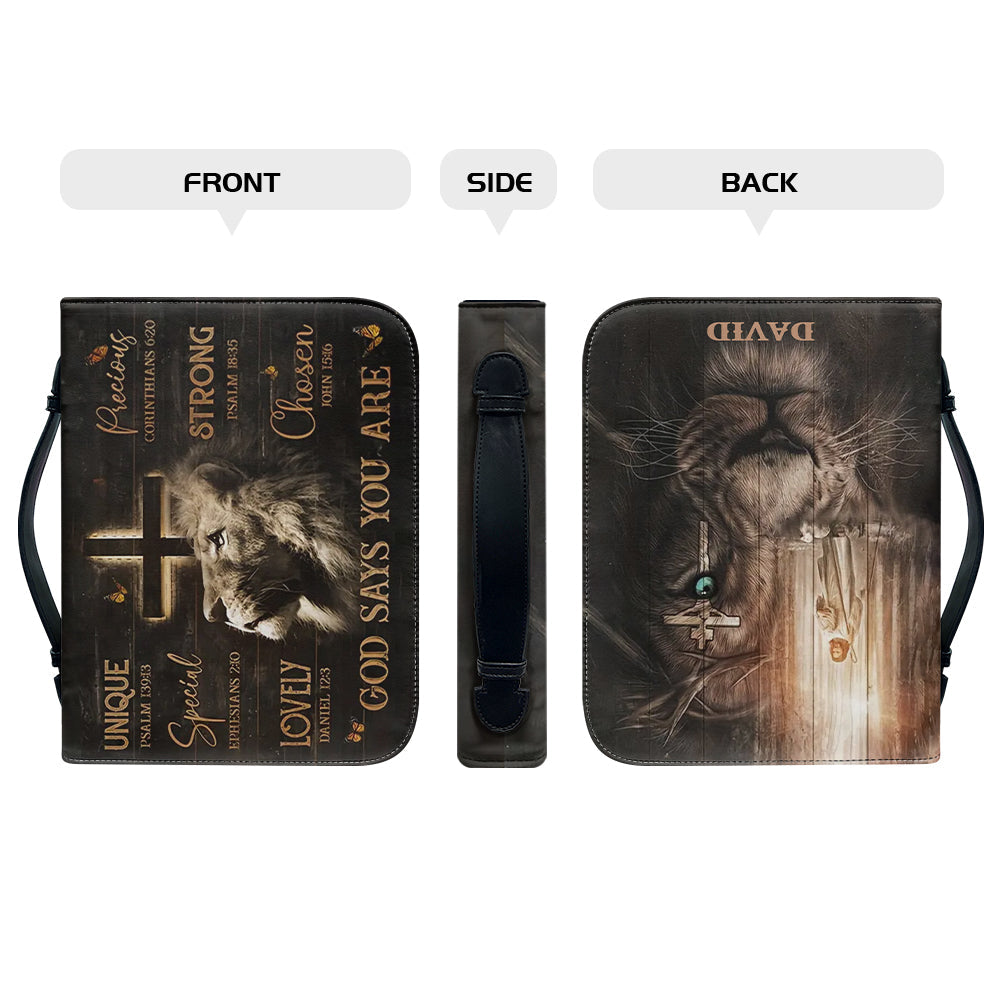 Personalized God Says You Are Bible Cover