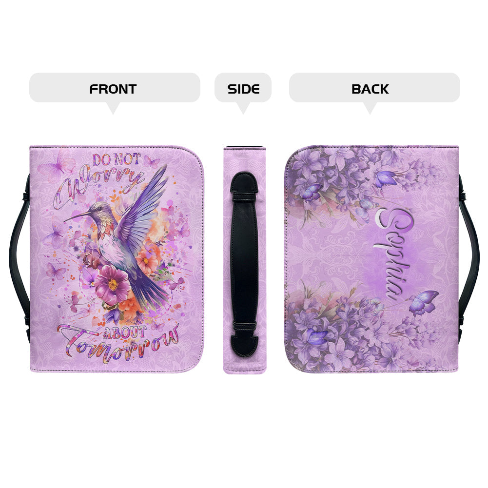 Personalized Purple Hummingbird Bible Cover