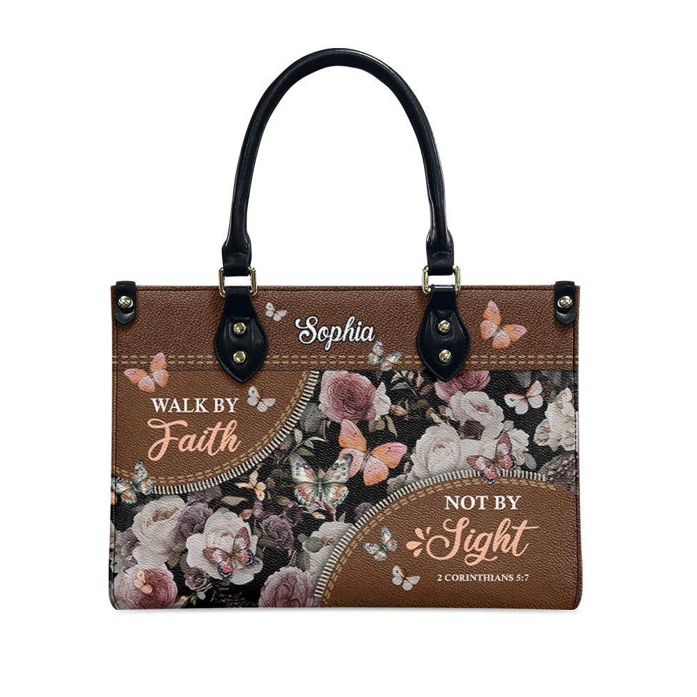 Walk By Faith Butterfly Leather Handbag