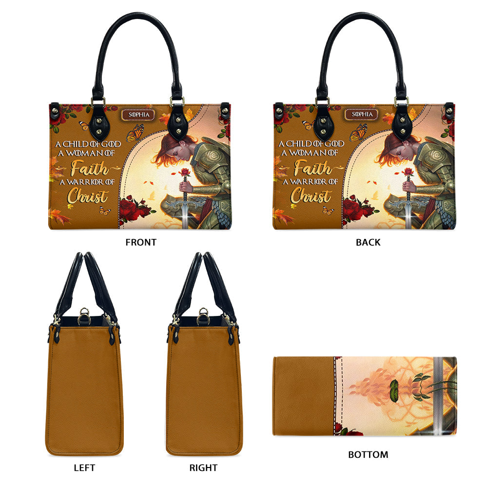 Child Of God Woman Of Faith Leather Handbag