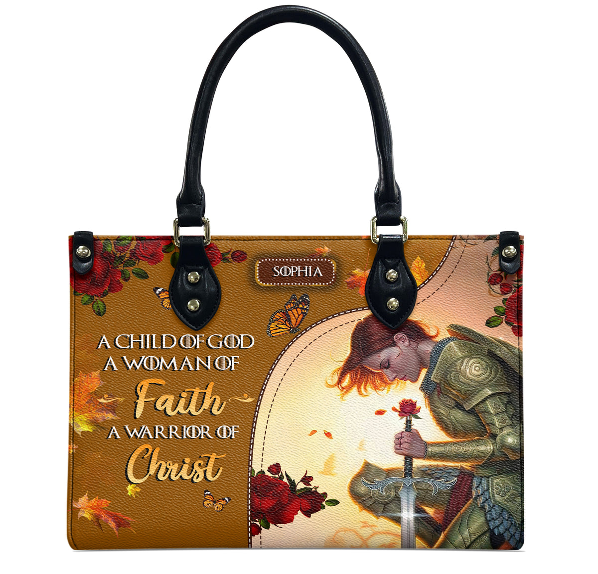 Child Of God Woman Of Faith Leather Handbag