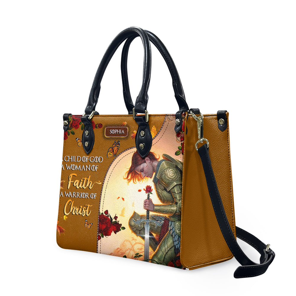 Child Of God Woman Of Faith Leather Handbag