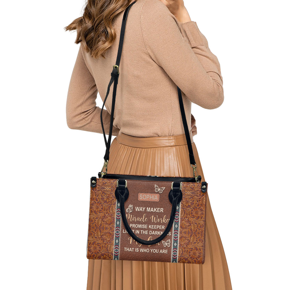 Way Maker Butterfly Carved Leather Handbag