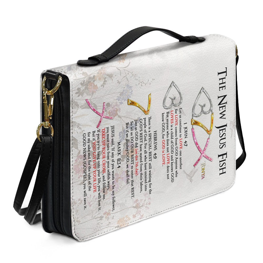 Personalized Jesus Fish Bible Cover