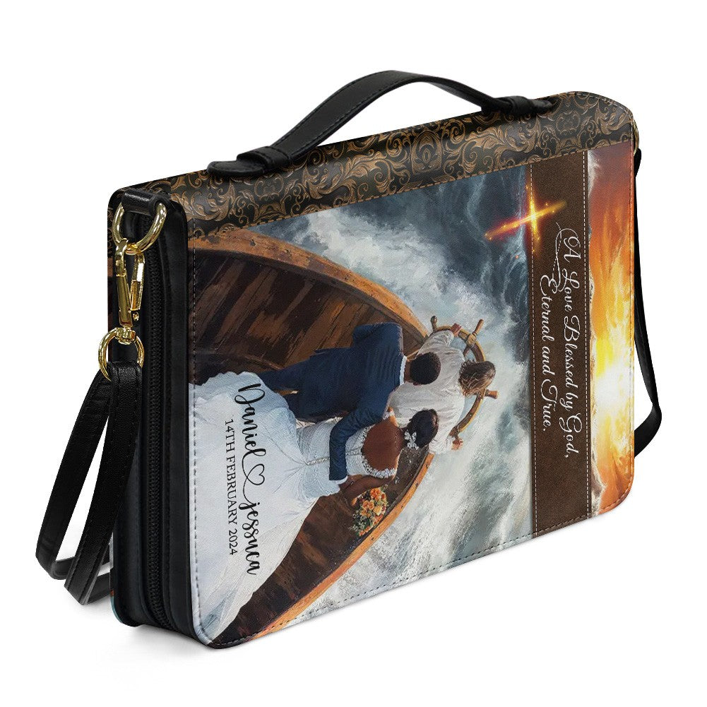 A Love Blessed by God Personalized Bible Cover