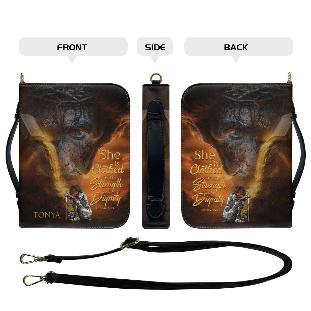 Personalized Lion of Judah & Warrior Bible Cover