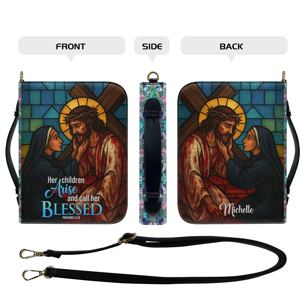 Personalized Proverbs 31:28 Bible Cover Case