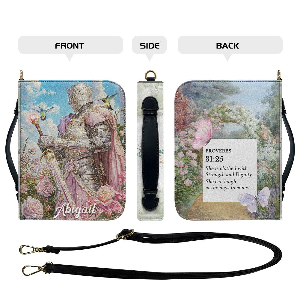 Retro Pink Personalized Name Bible Cover