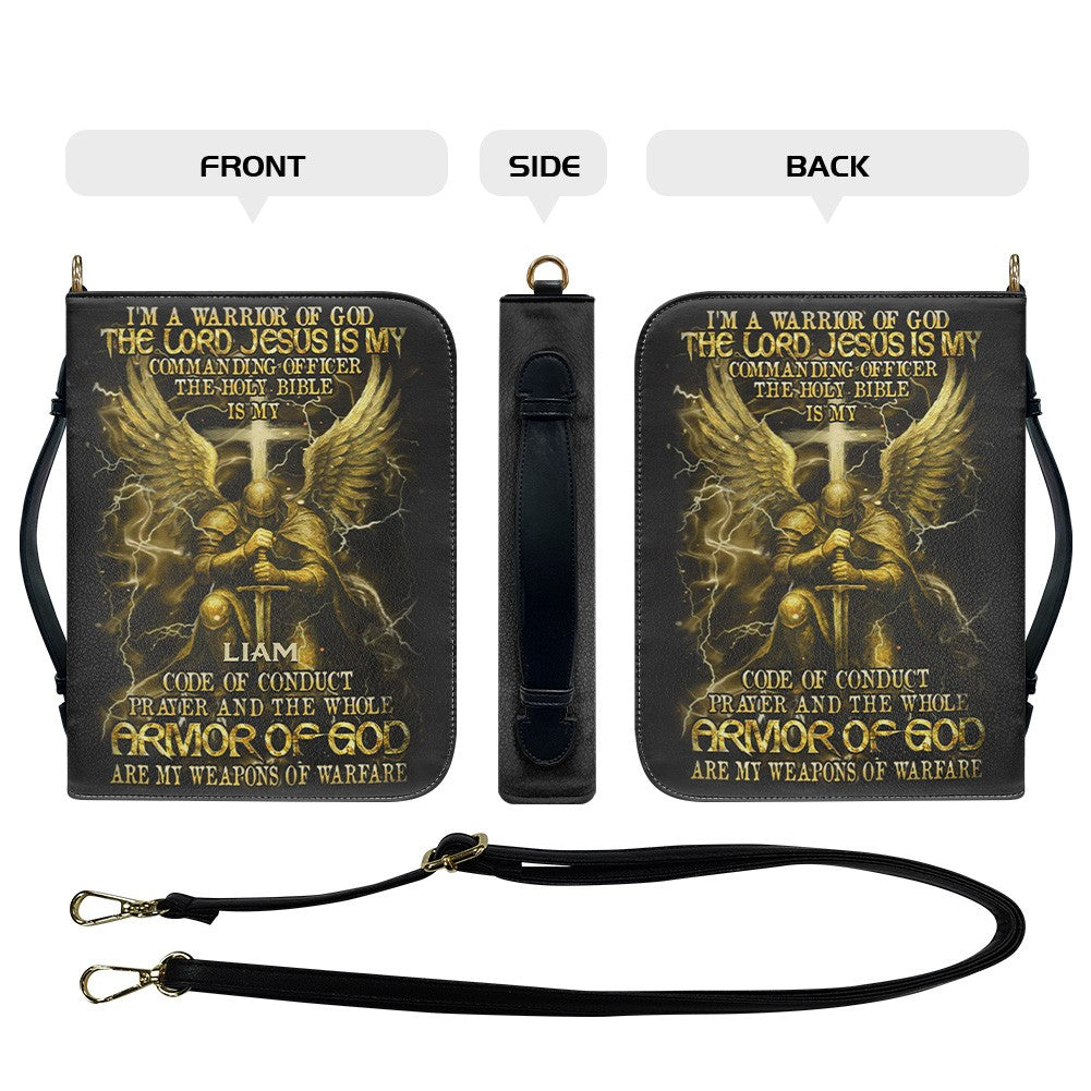 Warrior of God Personalized Bible Cover for Men
