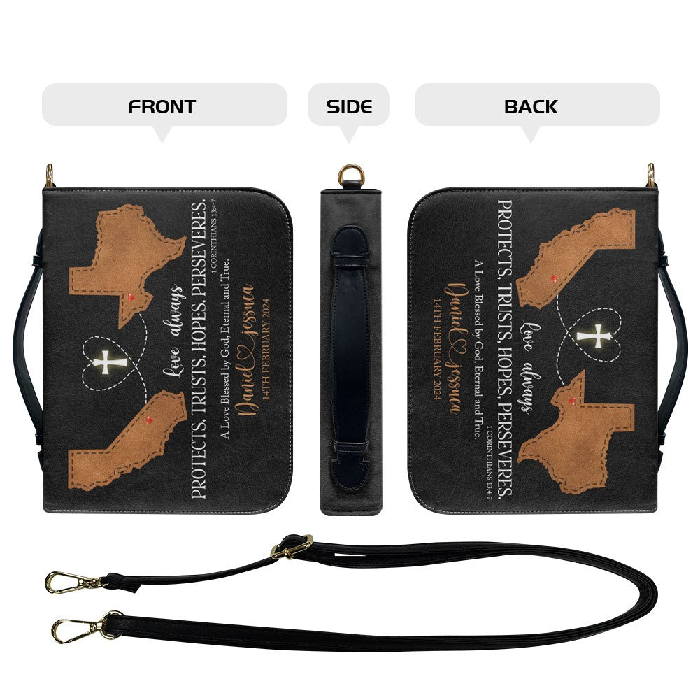 Personalized Faith and Love Bible Cover