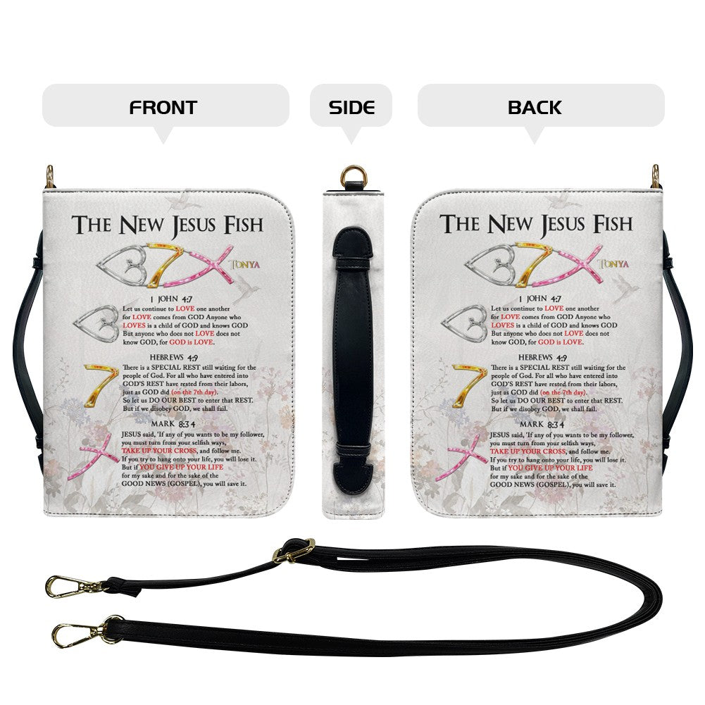 Personalized Jesus Fish Bible Cover