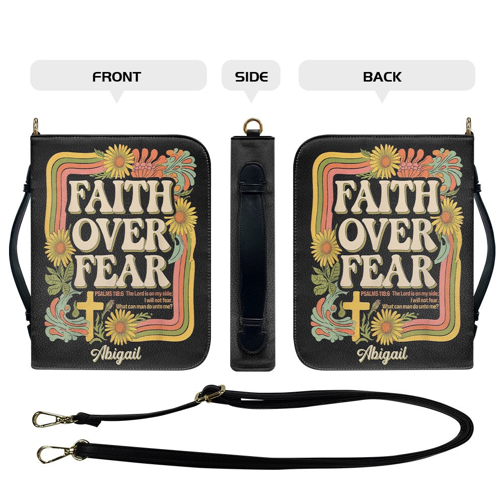 Personalized Faith Over Fear Bible Cover