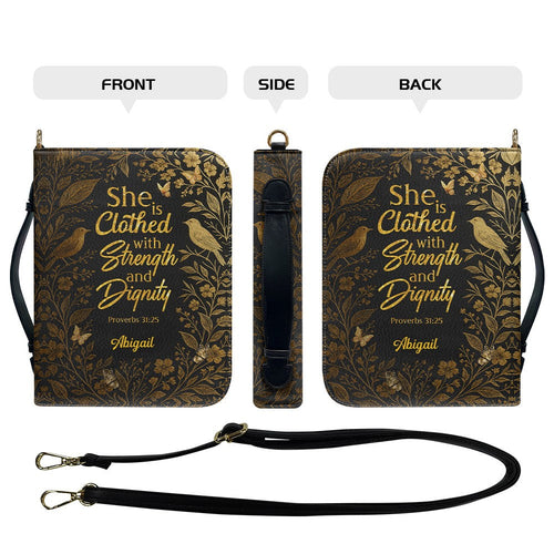 Floral Personalized Bible Cover for Women