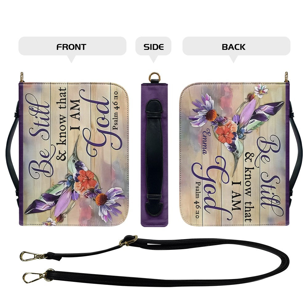 Personalized Psalm 46:10 Bible Cover with Name