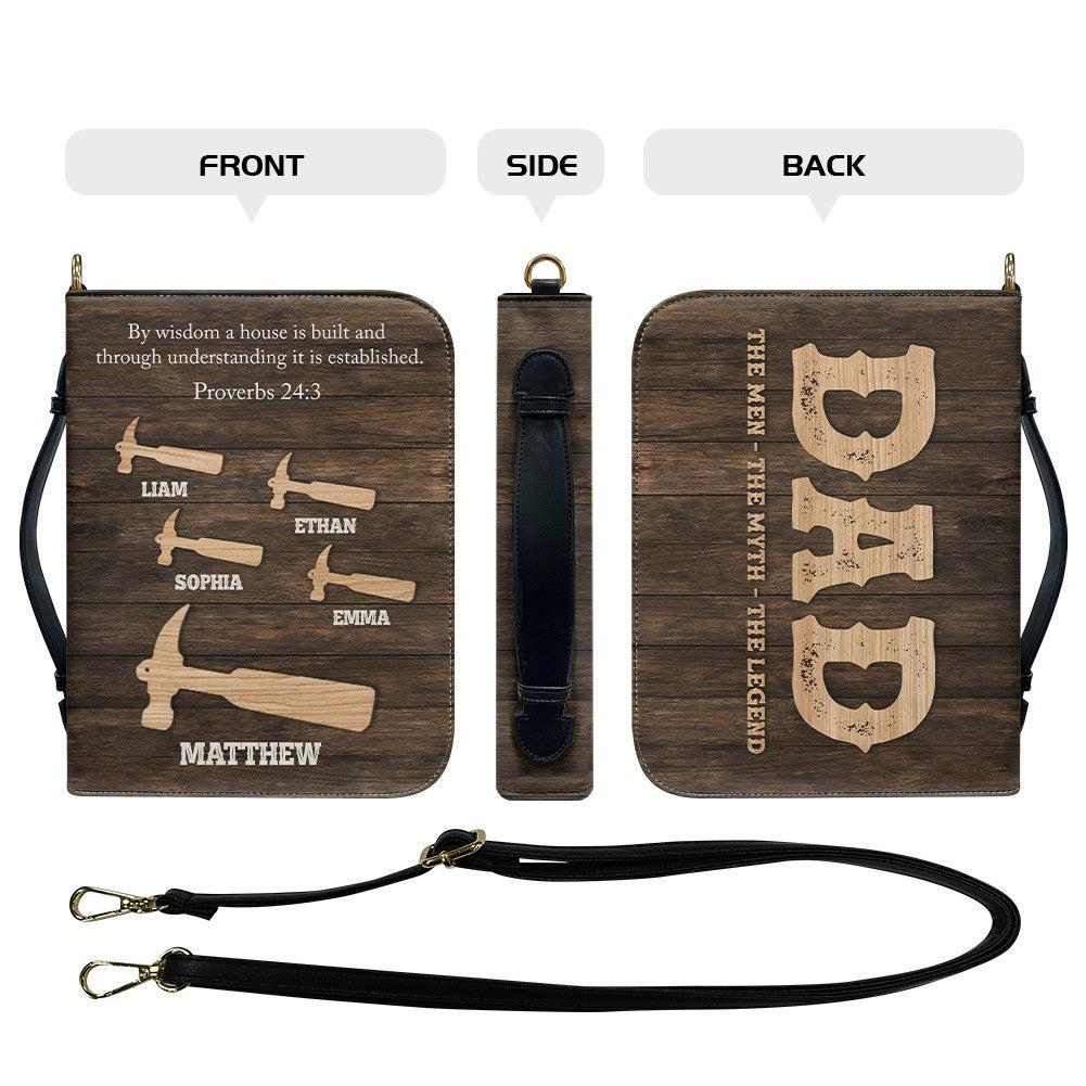 Personalized Bible Cover for Dad with Name