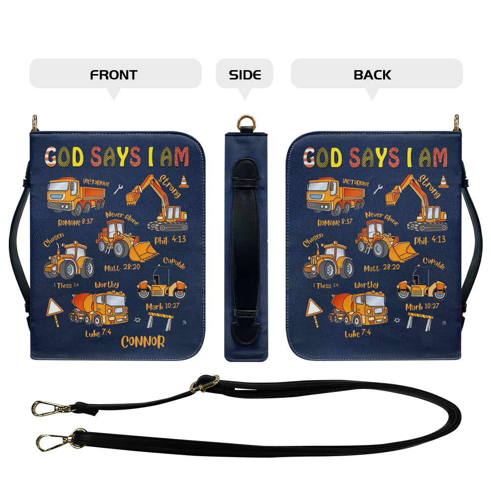Personalized Kids Construction Bible Cover