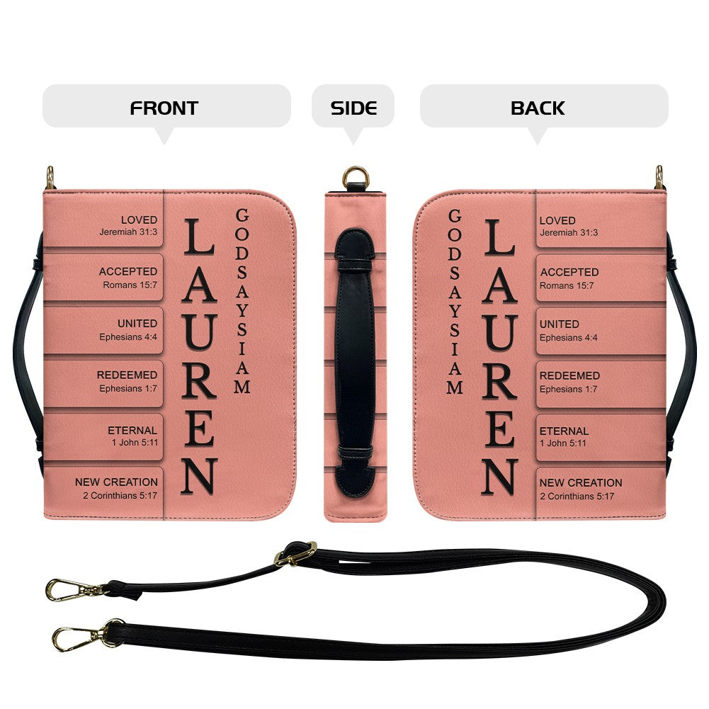 Personalized Bible Cover with Custom Name & Verse