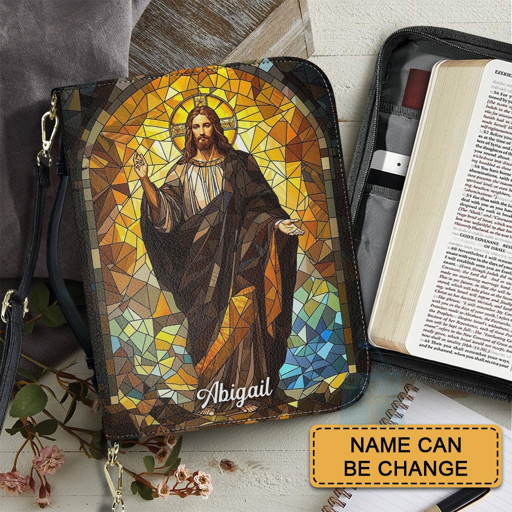 Personalized Name Faux Leather Bible Cover