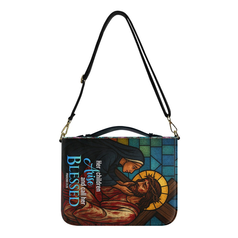 Personalized Proverbs 31:28 Bible Cover Case