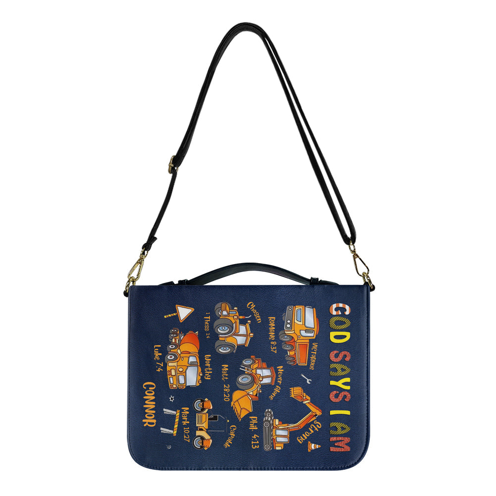 Personalized Kids Construction Bible Cover