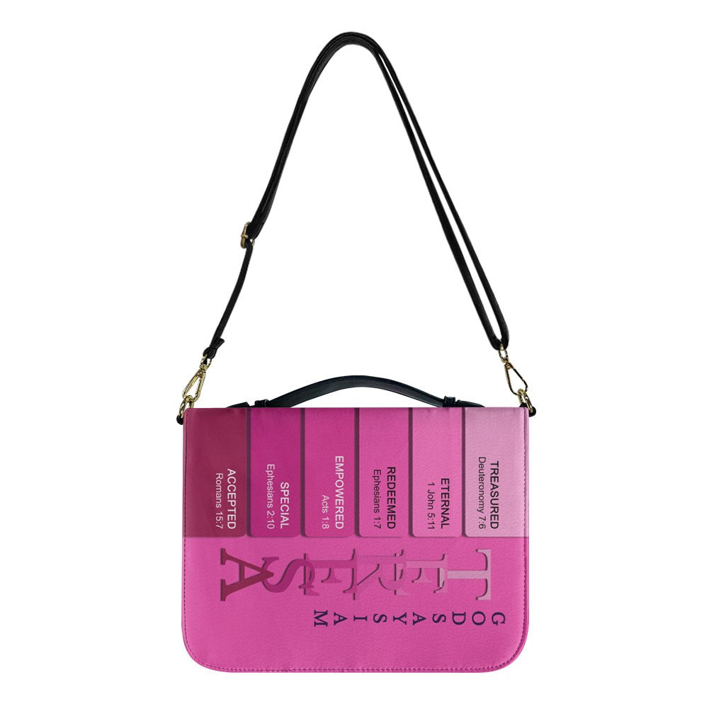 Personalized Pink Name Meaning Bible Cover