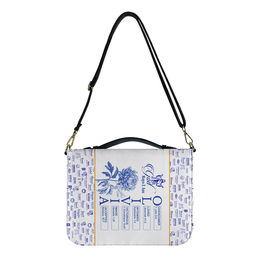 Personalized Birth Flower Leather Bible Cover
